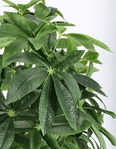 Planta artificiala in ghiveci Pachira, Bizzotto, Ø 70 x 160 cm, 360 de frunze, verde