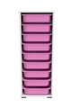 Dulap multifunctional, Estella, Zola 9N, Alb/Roz