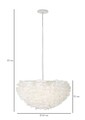 Lustra Feather, Mauro Ferretti, 1 x E27, 40W, 60x30 cm, fier, alb