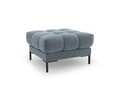 Taburet, Mamaia, Micadoni Home, BL, 60x60x41 cm, catifea, albastru deschis