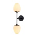 Aplica de perete, Fulgor, 942FLG1264, Metal, Negru / Antic / Alb