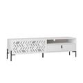 Comoda TV, Decortie, Dionysos, 170 x 48.6 x 45 cm, pal melaminat, alb