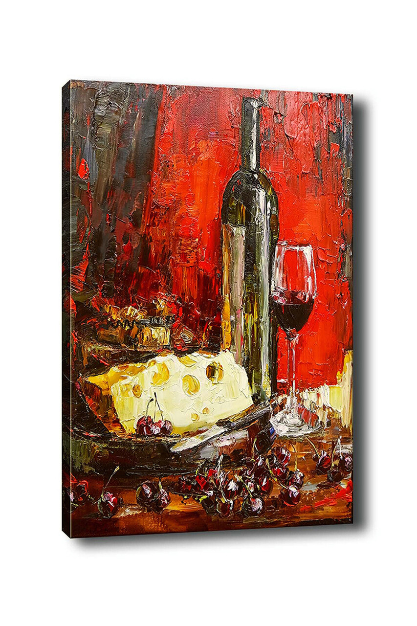 Tablou decorativ, Kanvas Tablo (50 x 70), Cadru: 100% LEMN (grosime: 3 cm), Multicolor - view 2