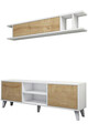 Comoda TV, Puqa Design, Italo, PAL, Alb / Pin