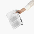 Husa pentru spalat sosete, Brabantia, Wash bag, 42x22 cm, textil, alb/gri