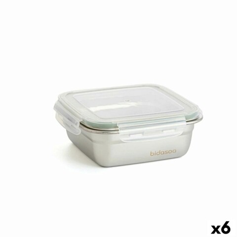 Set 6 caserole, Bidasoa, Theo, 750 ml, inox/plastic Bidasoa