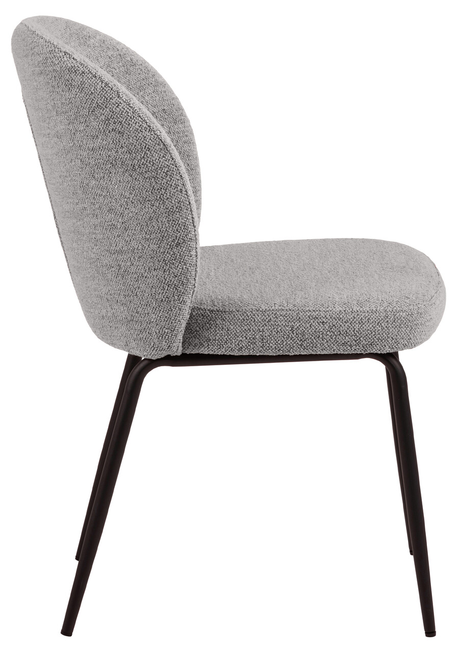 Scaun Patricia, Actona, 52x57.5x82 cm, tesatura Boucle/otel, gri - view 7