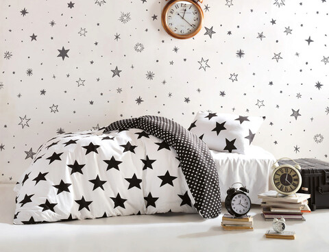 Lenjerie de pat pentru o persoana (es), 2 piese, bigstar, enlora home, 65% bumbac/35% poliester