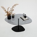 Masuta de cafea, Neostill, Soho, 85x40x67 cm, Sticla temperata, Gri închis/negru