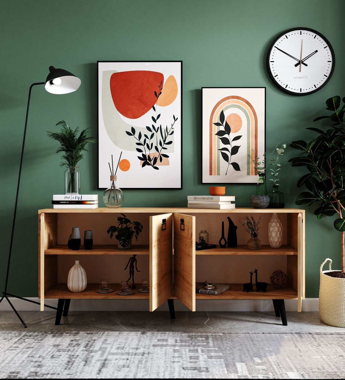 Consola, Hanah Home, Mirza Modern 180, 180x80x45 cm, PAL, Maro - view 3