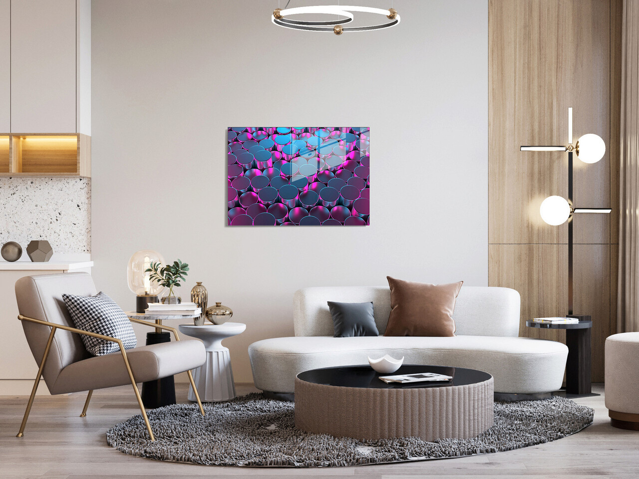 Tablou decorativ, 1378, Sticla temperata, Dimensiune: 45 x 65 cm, Multicolor - 1 | YEO