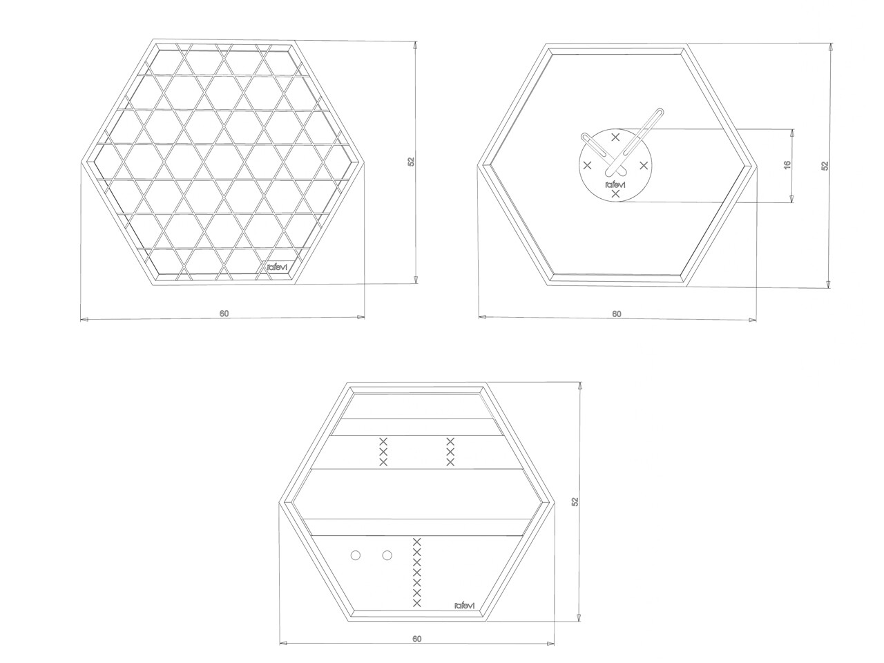 Set Ceas De Perete, Panou Memo Si Organizator De Perete Rafevi Tuva, 60 X 52 Cm, Portocaliu