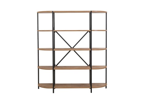 Corp biblioteca, Sapphire, Signa Rafix, 139x155x34 cm, PAL, Pin Atlantic / Negru
