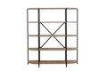 Corp biblioteca, Sapphire, Signa Rafix, 139x155x34 cm, PAL, Pin Atlantic / Negru