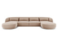 Coltar panoramic 5 locuri, Tulum, Cosmopolitan Design, 330x156x70 cm, catifea, bej