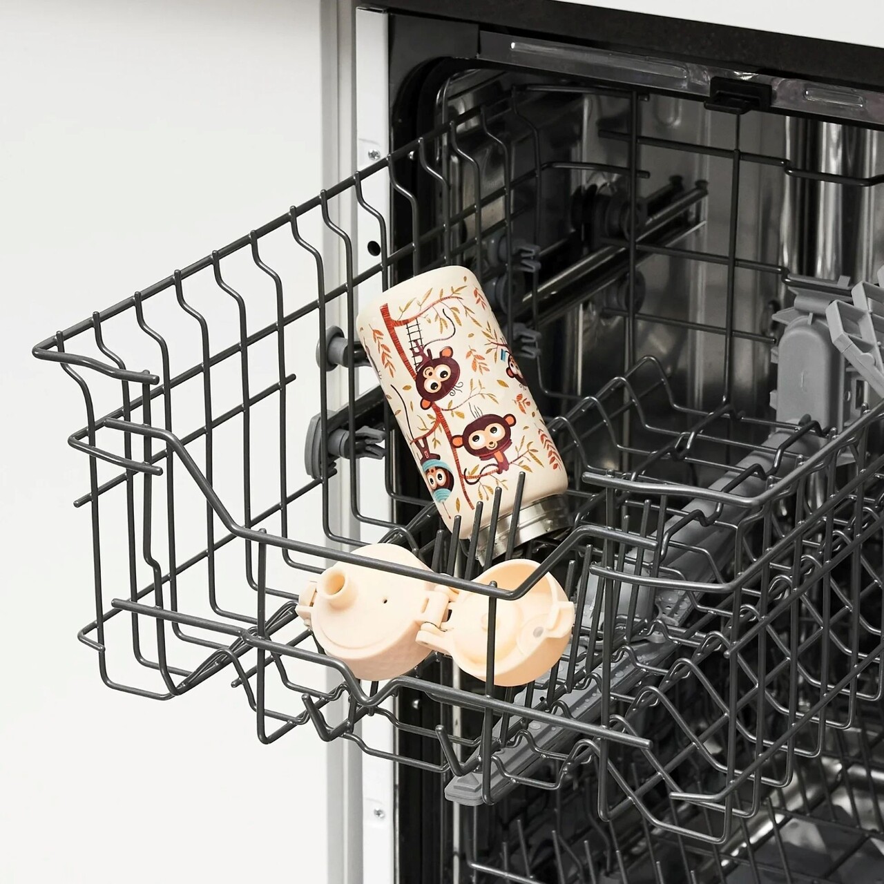 Sticla apa pentru copii, inox, 400ml, Monkeys - Ion8 - imagine 8