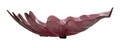 Bol decorativ, Leaf Red, Mauro Ferretti, 46x24x13 cm, sticla reciclata