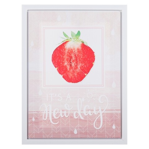 Tablou decorativ Strawberry, Creaciones Meng, 30x40 cm, canvas/MDF/polistiren