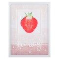 Tablou decorativ Strawberry, Creaciones Meng, 30x40 cm, canvas/MDF/polistiren