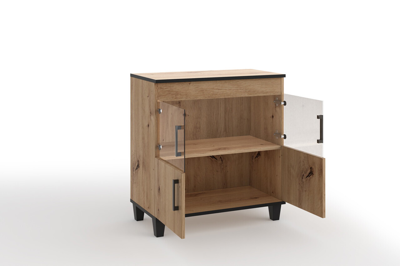 Comoda ADRK, Pola 06, 80x40x90 cm, PAL laminat, artisan — imaginea 4