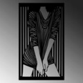 Decoratiune de perete, Dancer, Metal, Dimensiune: 39 x 67 cm, Negru