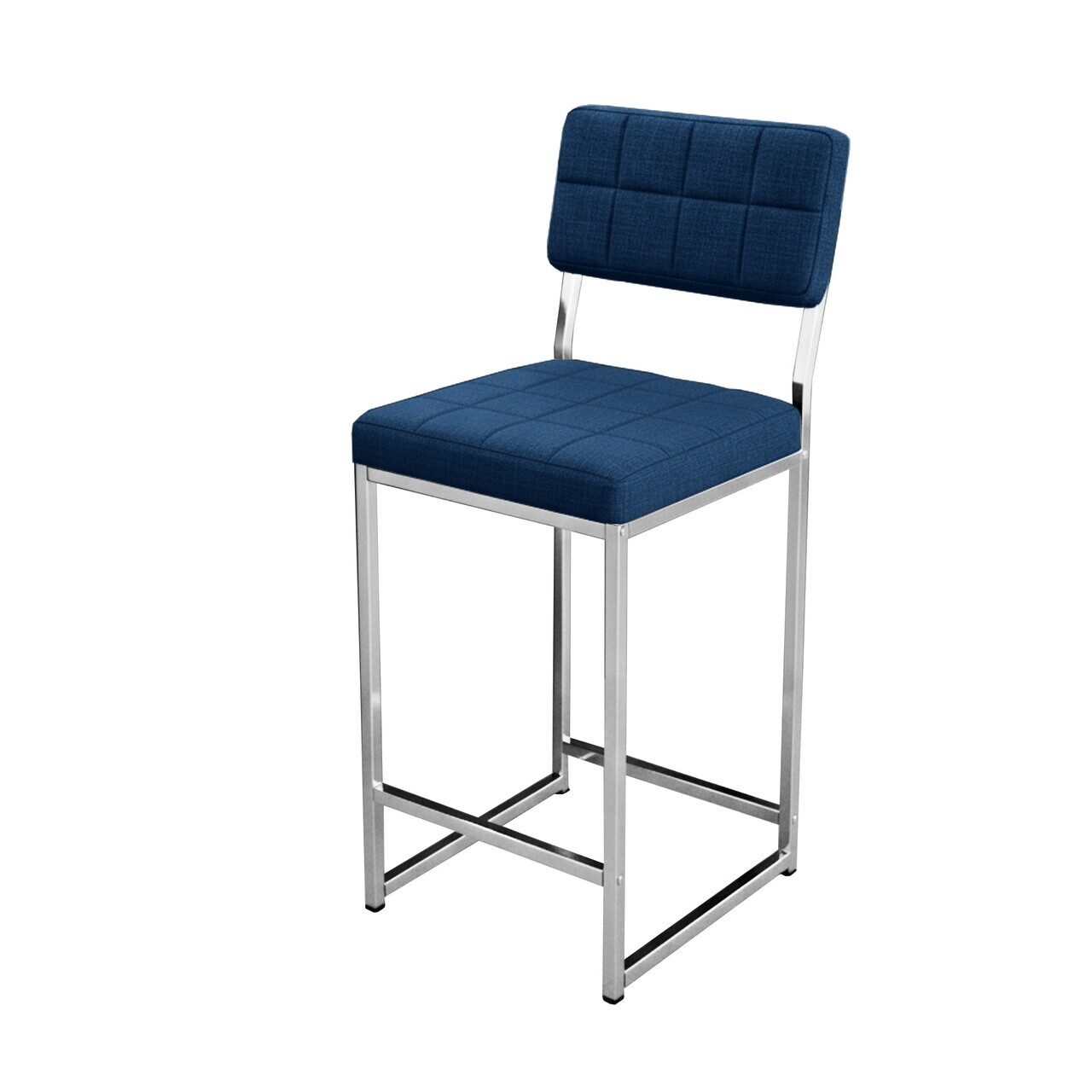 Scaun de bar, Hanah Home, Retro 66, 40x98x40 cm, Albastru navy — imaginea 6
