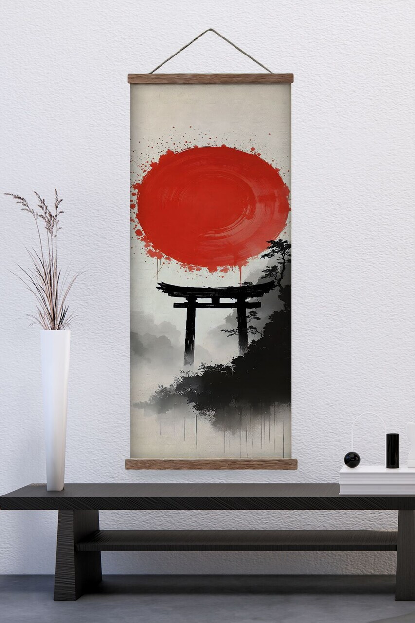 Tablou decorativ ARTJPNPSTRDK10 LEMN SOLID Pictura pe canvas Multicolor