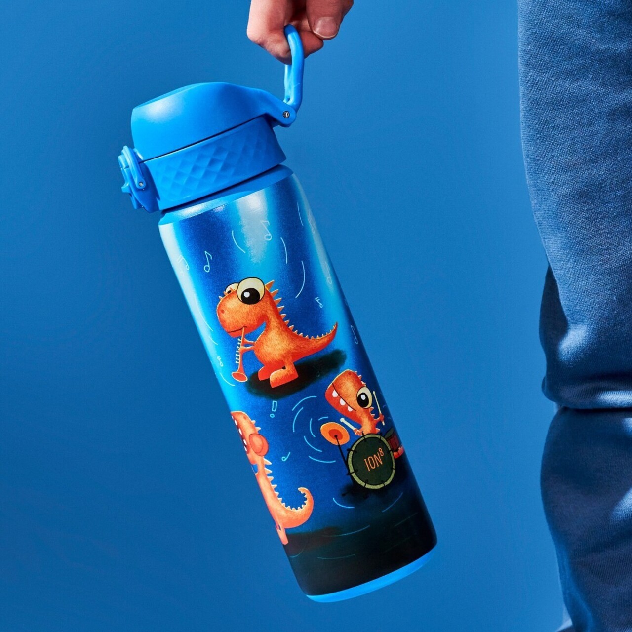 Sticla apa pentru copii Slim, inox, 600ml, Dino Band - Ion8 - view 5