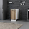 Dulap pentru bucatarie, Hanah Home, Minar, 40x87x58 cm, Alb / Dore