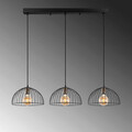 Lustra, Fulgor, 942FLG1608, Metal, Negru/Maro antic
