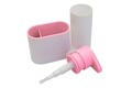 Organizator pentru chiuveta 2in1 Bedora, plastic, alb/roz