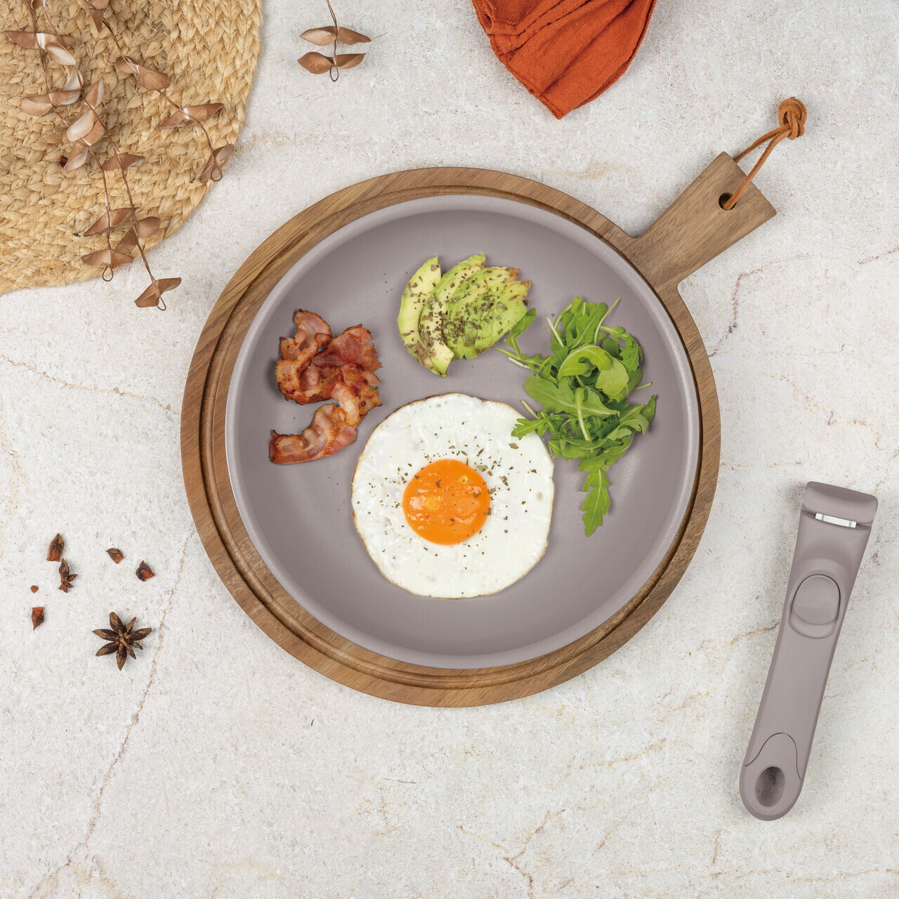 Set pentru gatit Berlinger Haus, Taupe Nordic, 13 piese, aluminiu, taupe mat/natur - imagine 10