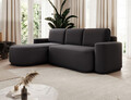 Coltar extensibil stanga 4 locuri ELTAP, Aurumm, 285x180x92 cm, lemn/poliester, gri antracit