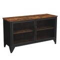 Bufet inferior Industrial, Vasagle, 100 x 35 x 55.5 cm, otel/PAL, maro rustic/negru