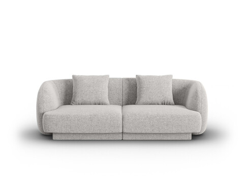 Canapea 2 locuri, Tulum, Cosmopolitan Design, 180x90x70 cm, tesatura chenille, gri deschis