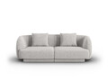 Canapea 2 locuri, Tulum, Cosmopolitan Design, 180x90x70 cm, tesatura chenille, gri deschis