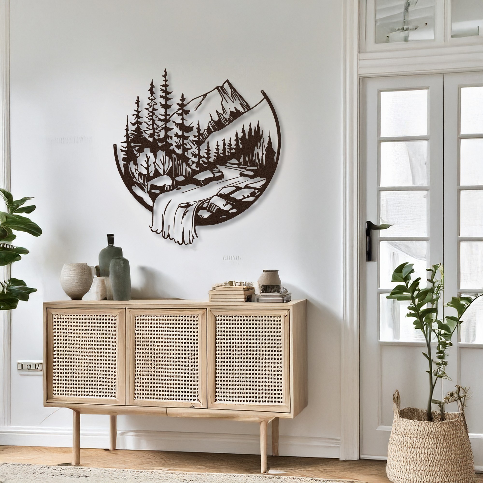 Decoratiune de perete, DCV-1053-MT, Dimensiune: 60 x 60 cm, Negru