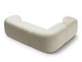 Coltar stanga 4 locuri, Kate, Micadoni, 252x220x76 cm, tesatura structurata, bej deschis