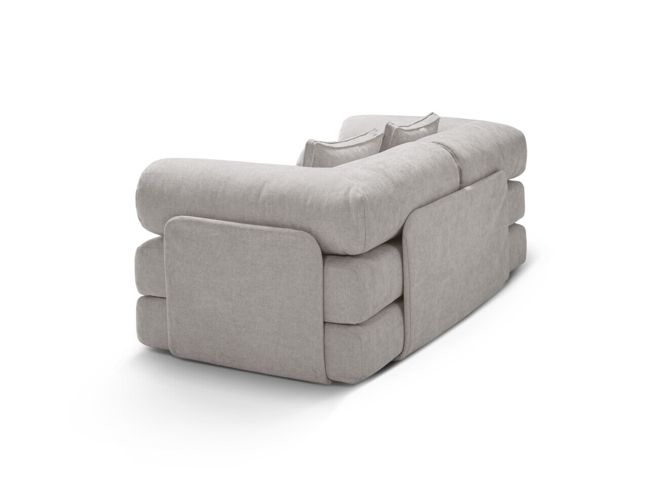 Canapea extensibila 3 locuri, Dreamy, Micadoni Home, 206x95x70 cm, tesatura structurata, gri deschis — imaginea 3