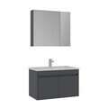 Set Dulap de Baie cu Chiuvetă și Oglindă (2 Piese), Hanah Home, Side 85 v2, Antracit mat