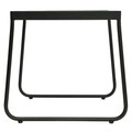 Set mobilier pentru gradina/terasa, 2 sezlonguri si masuta Moma, inox/poliester, negru/gri