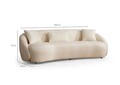 Canapea 3 locuri, Atelier del Sofa, 560ARE5230, Cadru: LEMN/PAL, Crem