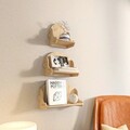 Raft de perete, Zena Home, Silya, 24.8x25x15 cm, PAL, Stejar