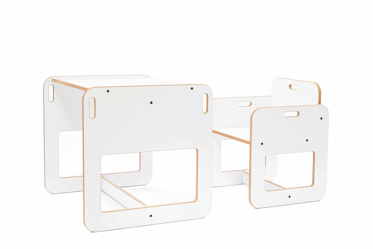 Set masa si scaun pentru copii, Hanah Home, Dove, Alb - view 5