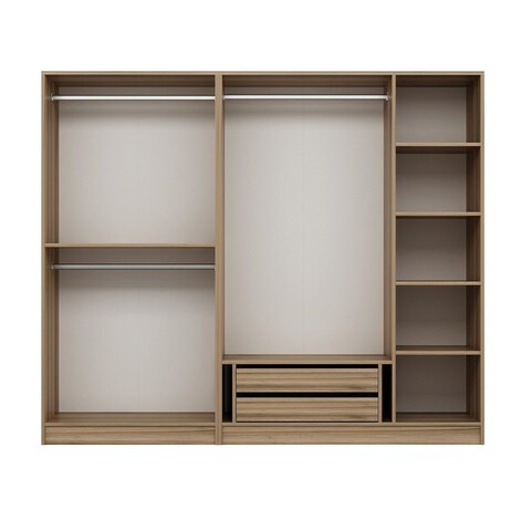 Dulap pentru haine, Minerva, Kale Plus, 225x210x52 cm, PAL, Fumuriu