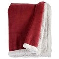 Patura Fleece, Gift Decor, 130 x 170 cm, poliester, roz inchis/alb