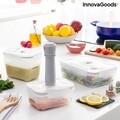 Set 3 caserole pentru vidat si pompa manuala Vacse InnovaGoods, 600 ml / 1 L / 1.2 L