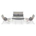 Masuta cafea pentru exterior, Mayor, 117 x 59 x 43 cm, gri