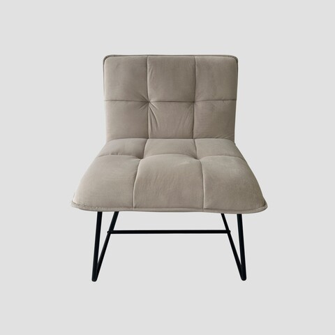 Fotoliu Nelox, Homla, 69x63x73 cm, MDF/metal/catifea, gri