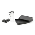 Set caserola pranz si sticla de apa 2 piese, Brabantia, Make&Take, 1.1 L, 500 ml, plastic, gri inchis